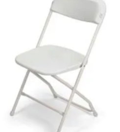 Dollarsmiley Rentals – White Foldable Chair