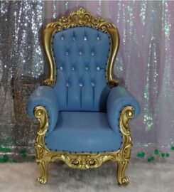 Dollarsmiley Rentals – 4Ft Throne Chair, Blue