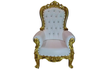 Dollarsmiley Rentals – 4Ft Throne Chair, White