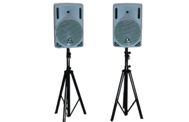 Dollarsmiley Rentals – Speaker System, White